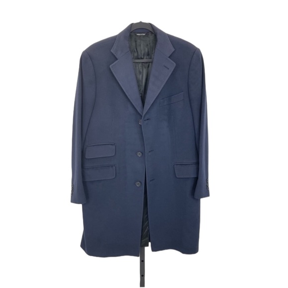 Cashmere Claudio Lugli Coat 46 Blue - Picture 13 of 15